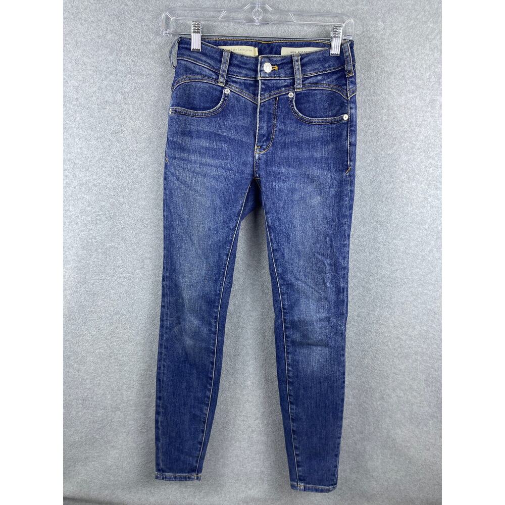Pilcro and Letterpress Skinny Jeans Women's 25 Blue Dark Wash‎ High Rise Casual